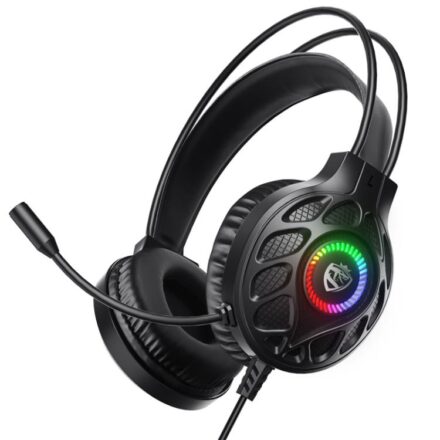 ⁧سماعة ألعاب سلكية SoulBytes S200 مزودة بميكروفون ومنفذ USB 3.5 ملم وإضاءة LED⁩, S200