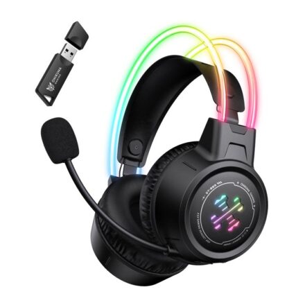 ⁧سماعة ألعاب سلكية بتقنية بلوتوث 2.4 جيجا هرتز من أونيكوما GT889 ثلاثية الأوضاع RGB RGB⁩, GT889