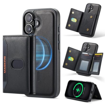 ⁧حقيبة بطاقات ثلاثية الطي بتقنية RFID من سلسلة MAGKING K5، حافظة هاتف مغناطيسية قابلة للفصل⁩, For iPhone 18, For iPhone 18 Pro, For iPhone 18 Pro Max, For iPhone 17 Pro Max, For iPhone 17 Pro, For iPhone 17