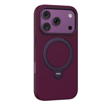 Mutural Cloud Matte Series Holder PU Phone Case, For iPhone 18 Pro / 17 Pro, For iPhone 18 Pro Max / 17 Pro Max