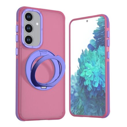 Color Block 360 Degree Rotating Holder PC Hybrid TPU Phone Case, For Galaxy S26 FE 5G, For Galaxy S26+ 5G, For Galaxy S26 Ultra 5G, For Galaxy S26 5G, For Galaxy S25 FE 5G, For Galaxy S25 5G / S24 5G, For Galaxy S25+ 5G / S24+ 5G, For Galaxy S25 Ultra ...