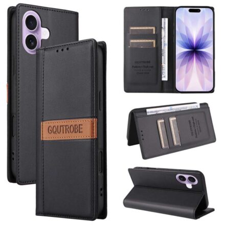 GQUTROBE G06 RFID Blocking Multiple Card Slots Wallet Vegan Leather Phone Case, For iPhone 18 / 17, For iPhone 18 Pro / 17 Pro, For iPhone 18 Pro Max / 17 Pro Max, For iPhone 16e / 17e, For iPhone Air, For iPhone 16 Pro Max, For iPhone 16 Pro...