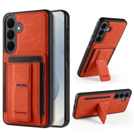 Forwenw F9 Holder Card Wallet PU Phone Case, For Galaxy S26+ 5G, For Galaxy S26 Ultra 5G, For Galaxy S26 5G, For Galaxy S25 FE 5G, For Galaxy S25 5G, For Galaxy S25+ 5G, For Galaxy S25 Ultra 5G, For Galaxy S24 FE 5G, For Galaxy S24 Ultra 5G...