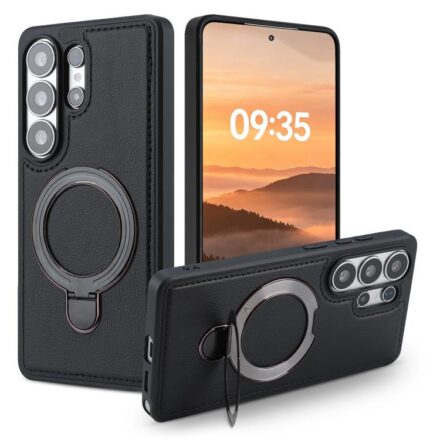 F12 360 Rotation Magnetic Holder PU Phone Case, For Galaxy S23 Ultra 5G, For Galaxy S23+ 5G, For Galaxy S23 5G