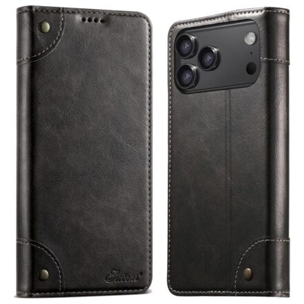 محفظة هاتف جلدية من سوتيني، مصنوعة من جلد العجل الباروكي المحكم، مزودة بإبزيم., For iPhone 18, For iPhone 18 Pro, For iPhone 18 Pro Max