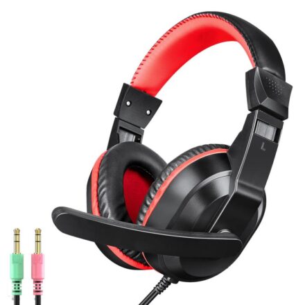 سماعة رأس للألعاب T-WOLF H150 مزودة بمقبسين 3.5 ملم وميكروفون، سماعات رأس ستيريو سلكية للكمبيوتر الشخصي مع مكبرات صوت 40 ملم, H150