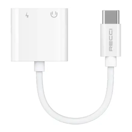 ريتشي كابل 2 في 1 بمنفذ USB-C – أبيض